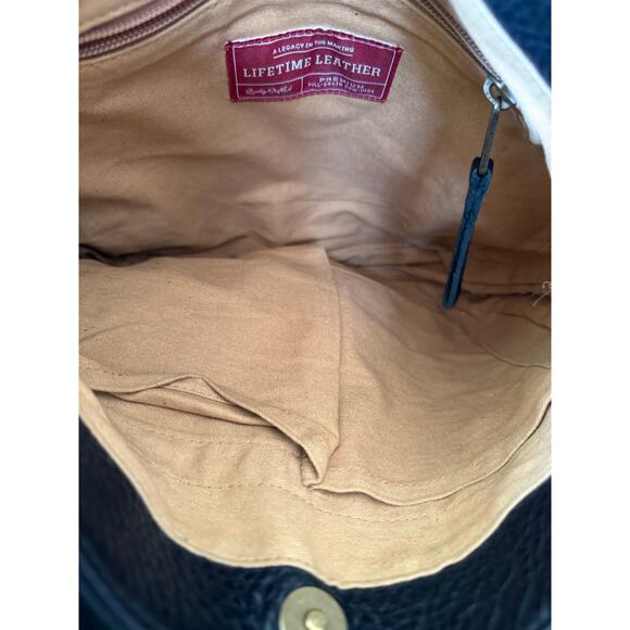 Lifetime leather Co. black saddle bag premium full grain cow hide crossbody bag - Picture 9 of 13